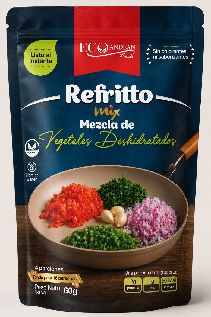 Empaque Refritto Mix, vegetales deshidratados